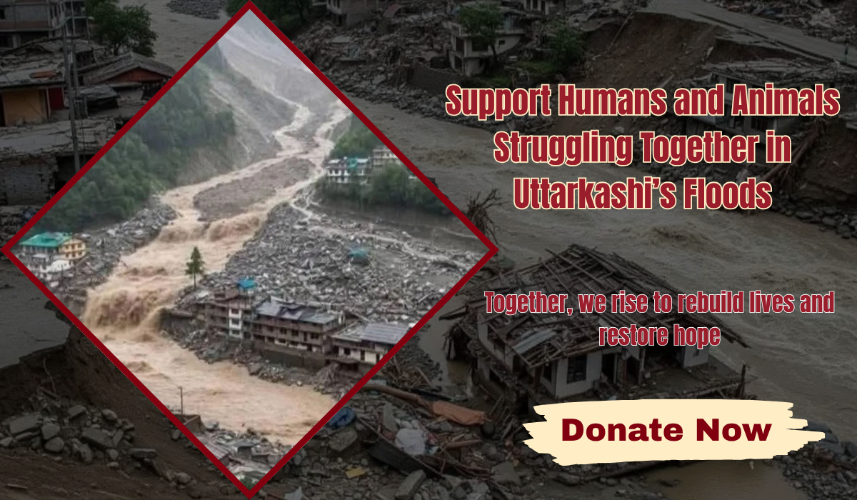 Support Humans and Animals Struggling Together in Uttarkashi’s Floods