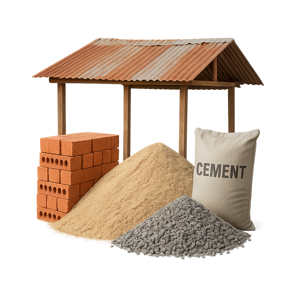 Brick, Cement, Sand, and Shade